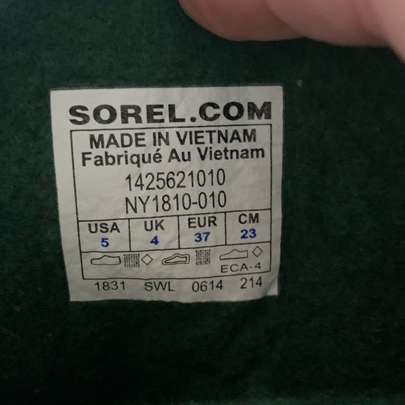 Youth Sorel Black Snow Boots Size 5 - Picture 8 of 11